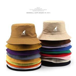 Stikte rand hoeden zomer emmer kangaroo dames heren panama hoed dubbelzijdige slijtage slijtage vissers cap voor jongensgirls bob femme gorro 220923