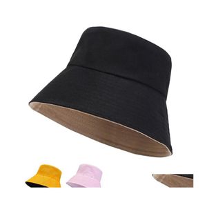 Chapeaux de ruine avare du chapeau de seau pliable d'été Femmes doubles