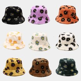 Stingy Brim Sombreros Invierno Faux Fur Fluffy Bucket Sombreros Mujeres Outdoor Warm Sun Hat Soft Velvet Furly Fisherman Cap Lady Fashion Panamá 230411