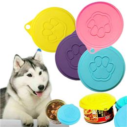 Stitch 4 pièces couvercles en plastique pour boîtes de conserve pour animaux de compagnie, couvercles universels pour boîtes de conserve pour chien, chat, chiot, couvercle de joint, fournitures pour animaux de compagnie, couvercle de boîte pour boîtes