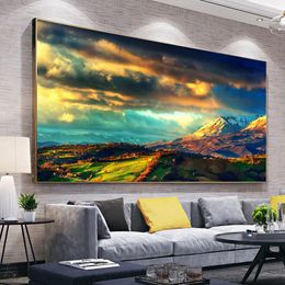 Stitch 5d Diamond Art Painting Kit Sunset Mountain Pastoral Paysage DIY CROSSE STTICK MUR MUR SOIX CHAMBRE DÉCOR