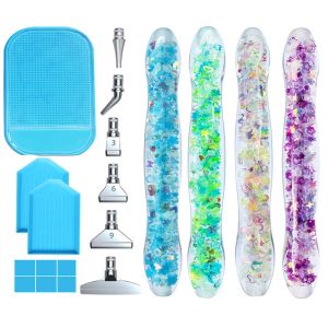 Stitch 5d Diamond Painting Pen Luminous Resin Point Drill Pen met metalen vervangende kop Diy Cross Stitch Diamond Painting Accessoires