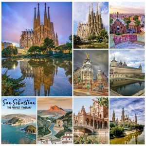 Stitch 5d Diamond Painting Spain Landscape Sagrada Familia Barcelona Architecture Scenery Cross Stitch Artwork for Home Decor