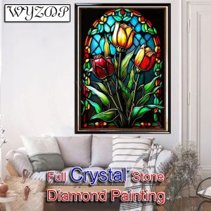 Stitch 5D Diy 100% Crystal Diamond schilderij bloem volledige vierkante mozaïek borduurwerk Cross Stitch Kit Diamond Art Crystal Home Decor 231112