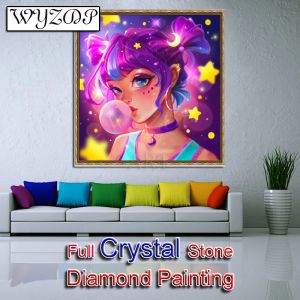 Stitch 5D DIY 100% Crystal Diamond Painting Ballon Girl Full Square Mozaïek Borduurwerk Cross Sitich Diamond Art Crystal Docer 20231119