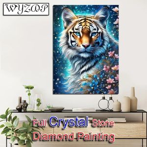 Stitch 5d bricolage 100% Crystal Diamond Painting Tiger Full Square Diamond broderie mosaïque croix de point décor Diamond Art Crystal 20231115