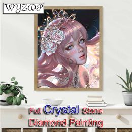 Stitch 5d Diy Kristal Diamant Schilderij Mooi Meisje Volledig Vierkant Mozaïek Borduren Borduurpakket Diamond Art AB Home Decor 20230842