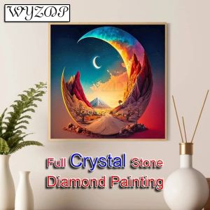 Puntada 5d DIY Crystal Diamond Painting Landscape Full Square Mosaico Bordado Cruce Cross Stitch Kit Home Docer Crystal Diamond Art 230826