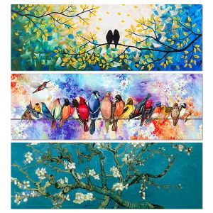 Stitch 5d Diy Diamond Painting Art Parakeet kleurrijke vogels diamant mozaïek cross kit dier huisdecoratie beeldformaat 30x80 cm