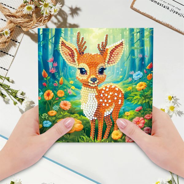 Stitch 5d DIY Diamond Painting Cards de vœux de Noël Kit d'art fait à la main