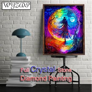 Puntada 5d Diy Diamond Painting Girl Full Cry Square Crystal Mosaico Bordado de mosaico Cross Puntitch Kit de regalo Crystal Diamond Art Home Decor 230732