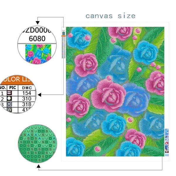 Stitch AB Drill Full Diamond Mosaic Landscape Flower Bedroom Decoration Paintings Diamand Painting Endle Diamonds For Crafts 5d Art