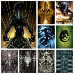 Stitch Alien Classic Horror Movie Diamond Painting H R Giger's Work Cross Cross Stitch broderie Picture Mosaic Full Dring Home Decor