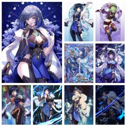 Stitch Anime Video Games Genshin Impact Diamond Painting Classic Cartoon Girl Yelan Cross Stitch broderie photo Mosaic Home Decor