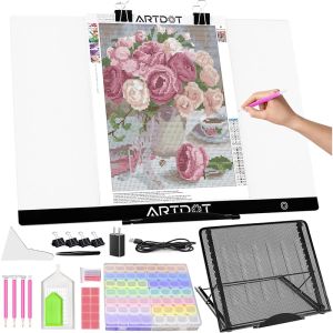 Stitch Artdot Diamond Painting Drawing Board A1 / A2 / A3 / A4 LED PAD POUR POUR DIAMENT ART TOULLES LED LAMPE USB PRODUCTION POLODED DIAMENT