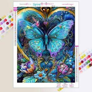 Stitch Butterfly Flowers 5D Crystal boren Diamond schilderen Nieuw borduurwerk Fantasie Rainbow Diy Art Cross Stitch Mozaïek Home Decor Gift