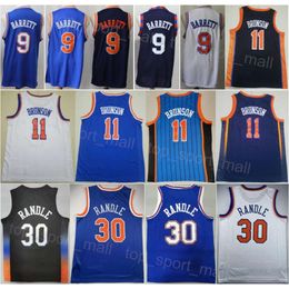 Stitch City Basketball RJ Barrett Jerseys 9 hommes Jalen Brunson 11 Julius Randle 30 Association gagnés pour les fans de sport équipe bleu marine blanc noir couleur pur coton vente