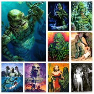 Stitch Creature from the Black Lagoon Movie Diamond Painting Classic Horror Film Cross Cross Stitch Kits broderie Picture Mosaic Home Decor