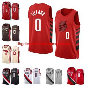 Stitch custom Basketbal Jerseys Damian Lillard 2022-23 seizoen wit zwart city Heren Dames Jeugd jersey