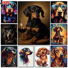 Stitch dck -hunds Full Square / Round Drill 5d DIY Diamond Painting Dog à broder diamant Animaux Cross Stitch Art Handmade Gift