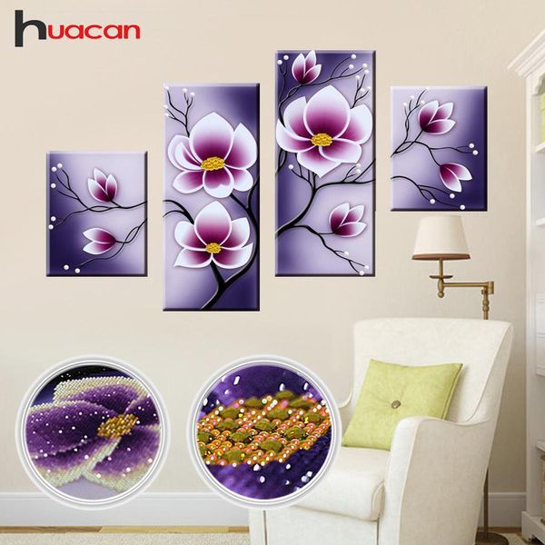 Stitch Diamond broderie Vente Fleurs de forme spéciale Multictures de forme spéciale Diy 5d Diamond Painting Cross Crost Mosaic Wall Decor Orchid