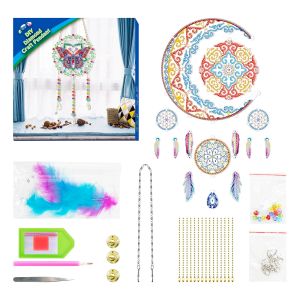 Stitch Diamond schilderij krans Dreamcatcher Diamond borduurwerk Kit speciaal gevormde boor DIY Cross Stitch Art Craft Home Wall Decor