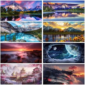 Stitch Diy 5d Diamond Painting Kits Landschap Volledig diamant borduurwerk mozaïek kunst kruissteek set woonkamer slaapkamer muur thuis decor