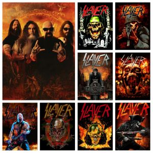 Stitch Diy 5d Slayer Heavy Metal Rock Band Diamond Painting Skull Music Logo Art Cross Cross Stitch broderie photo Mosaic Home Decor