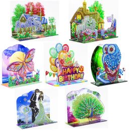 Puntada DIY 5D Pintura de diamante de forma especial 3D Peligration Puzzle Picture Kits de punto de cruz Crystal Drinestone Decoración del hogar