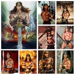 Stitch Diy Conan The Barbarian Full Full Diamond Painting Movie Arnold Schwarzenegger Cross Stitch Bordery Imagen Mosaic Home Decor