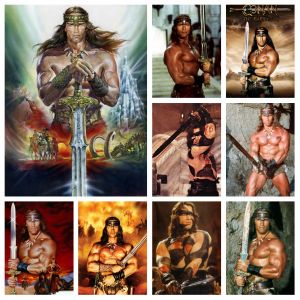 Stitch Diy Conan The Barbarian Full Full Diamond Painting Movie Arnold Schwarzenegger Cross Stitch Bordery Imagen Mosaic Home Decor