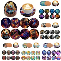 Stitch DIY Diamant Peinture Coaster Antidérapant Diamant Art Mosaïque Tasse Coussin Tasse Tapis Strass Broderie Kit Maison Table Décor Cadeau