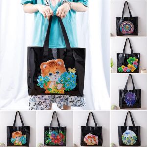 Stitch DIY Diamond Painting Handtas Herbruikbare Schouder Winkelen Opbergtas Woondecoratie Cadeau Jelly Bag Ecovriendelijke boodschappentassen