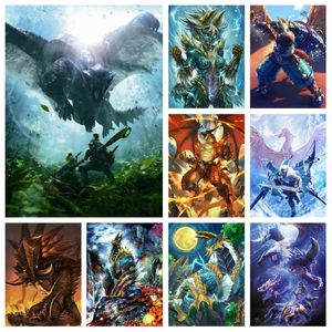 Stitch Diy Monster Hunter Peinture Full Diamond Craft Wall Art Classic Game Picture Mosaic Cross Stitch broderie Handmade Home Decor