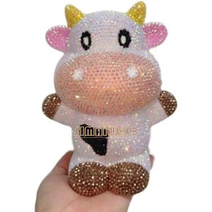 Stitch Diy Rhinestone Art Cow Doll Toy Toy Toy opslag Kinderkamer Decoratief standbeeld Mozaïek Handwerk Crystal Cross Stitch Luxe cadeau