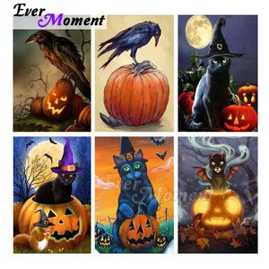 Stitch Ever Moment Diamond Painting Animals Pumpkin Halloween Full Square Round Boor 5D DIY Mozaïek Borduurwerk Cross Stitch ASF1915