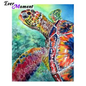 Stitch Ever Moment Diamond Painting Colorful Sea Turtle Diamond Mosaic Brodery 5d Animal Picture Home Decor Wall Painting ASF1057