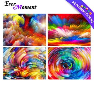 Stitch Ever Moment Diamond schilderen Volledige vierkante hars boor kleurrijk abstracte foto ab boorkits thuis decoratie S2F2700