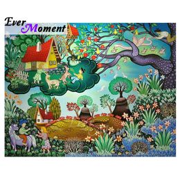 Stitch Ever Moment Diamond Painting Handmade Full Square Drill House Treadscape 5d DIY Hobby Art Diamond Broderie ASF1854