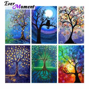 Puntada Ever Moment Diamond Painting Tree Display Plant Plant Diamond Mosaic Bordery 5D DIY Full Square Drinte Nuevas llegadas ASF2070