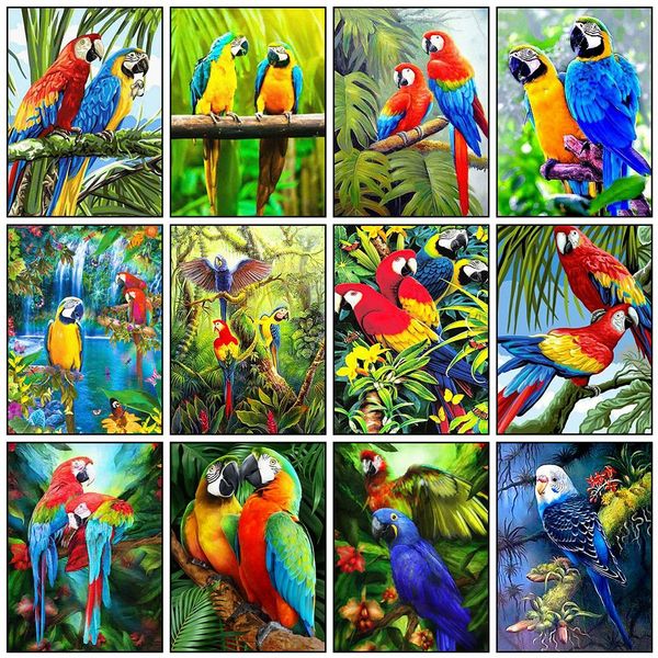 Stitch Evershine Diamond Painting Animaux Plein carré 5d DIY DIAMOND BRODERIER oiseau strass de mosaïque Perrot Cross Cross Home Decor