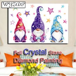 Fashion Stitch 100% Crystal Diamond Painting Santa Claus Full Square Bordado de mosaico Diamante Arte Cross Stitch Manual Home Docer