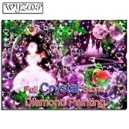Stitch mode 100% cristal peinture diamant fille image complète carrée mosaïque broderie diamant art croix de croix kit manuel home docer