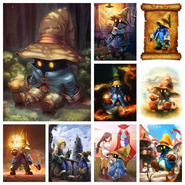 Stitch Final Fantasy Diamond Rignestones peinture de dessins de dessins dessinés personnages de jeu Vivi Cross Stitch broderie image mosaïque artisanat décor