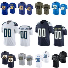 Stitch Football 43 Michael Davis Jersey 30 Austin Ekeler 89 Donald Parham Jr 6 Eric Kendricks 32 Alohi Gilman 52 Khalil Mack 26 Asante Samuel Jr Team Vrouw Jeugd Heren