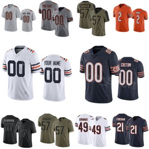 Stitch Football 57 Jack Sanborn Jersey 2 DJ Moore 21 DOnta Foreman 23 Roschon Johnson 53 TJ Edwards 49 Tremaine Edmunds 29 Tyrique Stevenson Sport Femme Jeunes Hommes