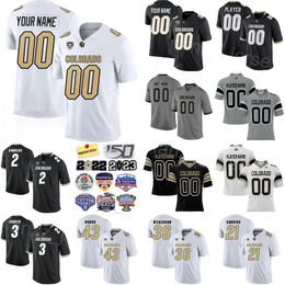 Stitch Football College Colorado Buffaloes 2 Shedeur Sanders Jersey Mens 3 Dylan Edwards 22 Anthony Hankerson 36 Sy'Veon Wilkerson 10 Xavier Weaver Travis Hunter