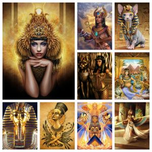 Stitch Volledige boor Diamant Art Painting Ancient Egyptian Queen Diamond Mozaïek Cleopatra Cross Stitch Rhinestone Picture Home Decoratie