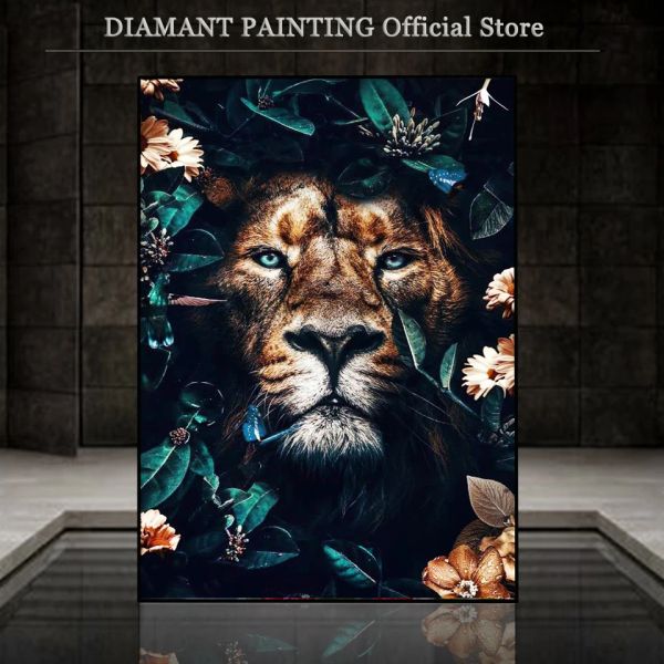 Stitch Full Square / Round Diamond Broderie DIY PEINTURE DIAMOND PEINTURE CROSSE PROCHE TIGER LION FACTES FORTE