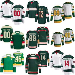 Stitch Hockey 14 Joel Eriksson Ek Jersey 89 Frederick Gaudreau 38 Ryan Hartman 46 Jared Spurgeon 97 Kirill Kaprizov 36 Mats Zuccarello 12 Matt Boldy Man Vrouw Jeugd